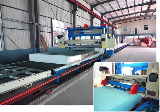 1650 mm Longueur de lame 7.5KW Machine horizontale de découpe de mousse avec contrôle PLC Mitsubishi Servo Motors